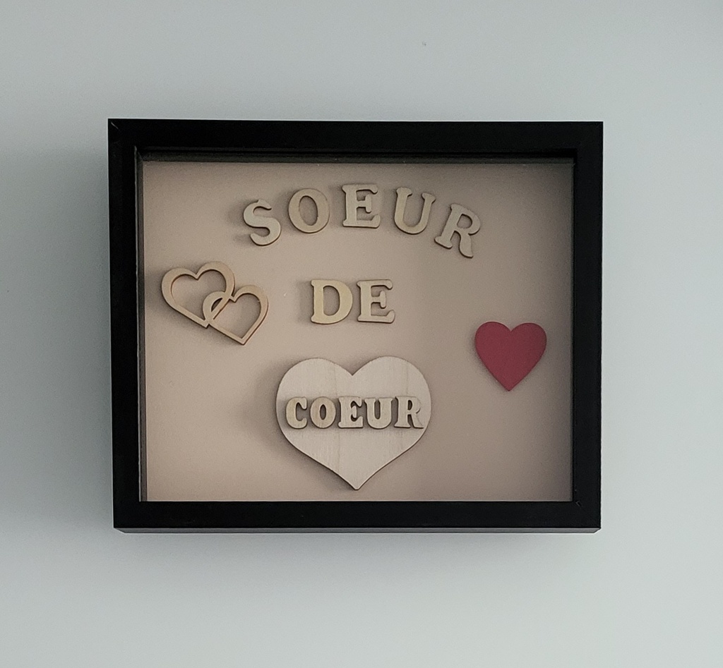 Cadre Scrabble (Rectangle) Soeur de Coeur 1