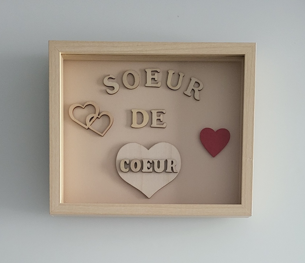 Cadre Scrabble (Rectangle) Soeur de Coeur 2