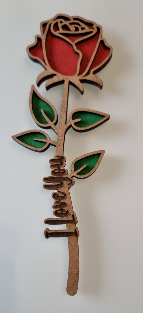 Rose personnalisée en MDF