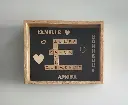 Cadre Scrabble (Rectangle) Famille Bonheur 4 prénoms