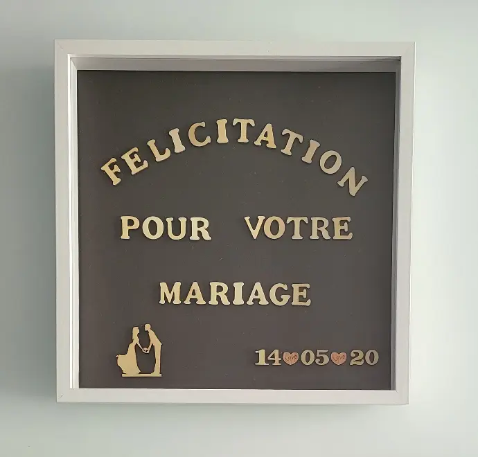 Cadre Lettres XL Félicitation pour votre Mariage