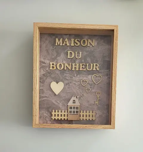 Cadre Scrabble Famille-Maison-Bonheur