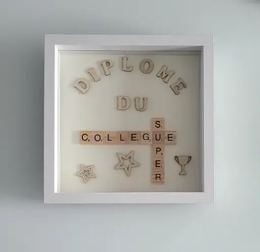 Cadre Scrabble Diplôme de la Super Collègue